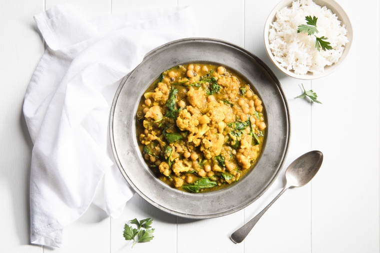 Cauliflower and Spinach Dahl