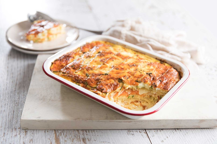Layered Mixed Baked Potatoes