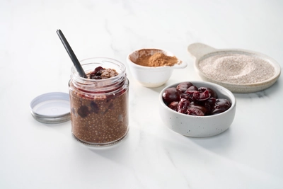 Choc Cherry Chia Pudding 