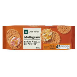 Woolies brown rice crackers
