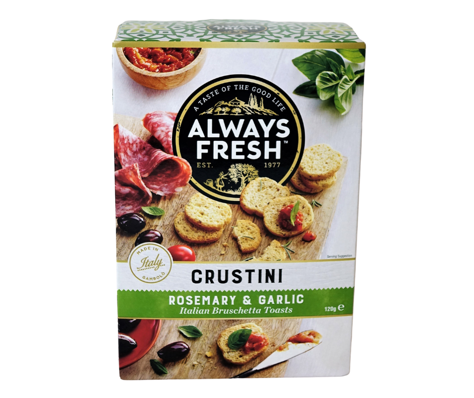 Always fresh crustini