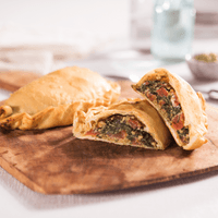 Tomato and spinach calzone